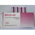 GMP Certificated Suppositories, Pharmaceutical Drugs, Diclofenac Sodium Suppositories